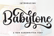 Babylone | Script Font, a Handwritten Font by Scratchones (Thumbnail 1 of 9)