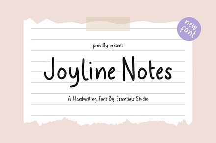 Joyline Notes, a Font by Essentials Studio