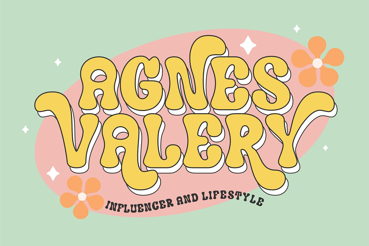 Super Retro - Groovy Font, a Sans Serif Font by Keithzo (Photo 3 of 8)