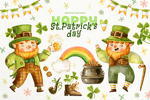 ST. PATRICK'S DAY. Cute leprechauns.