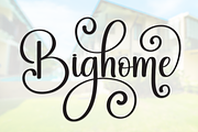 Bighome | Script Font, a Handwritten Font by Scratchones (Thumbnail 1 of 9)