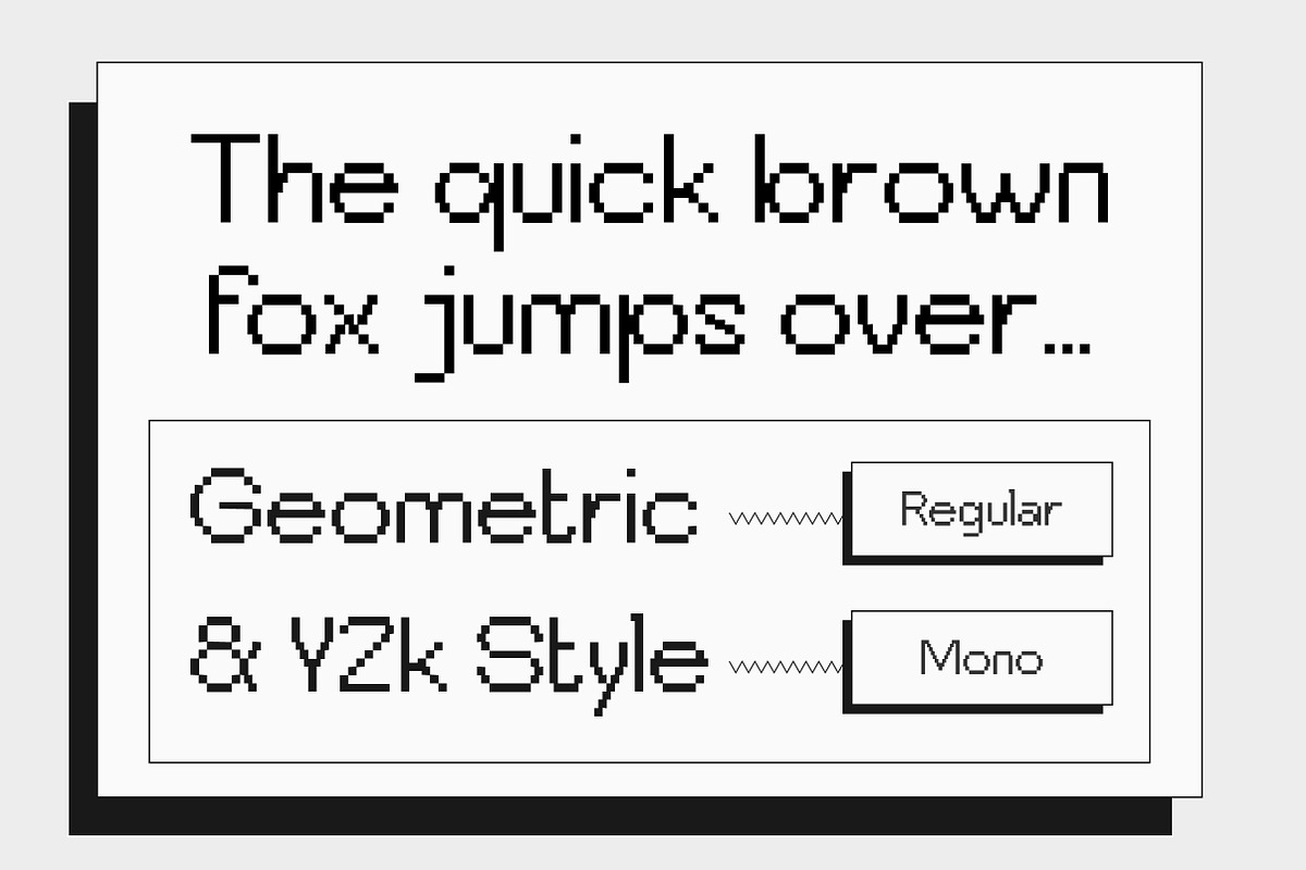 Bitend Geometric Edgy Y2K Pixel Font, a Sans Serif Font by Lettertype Studio (Photo 2 of 15)