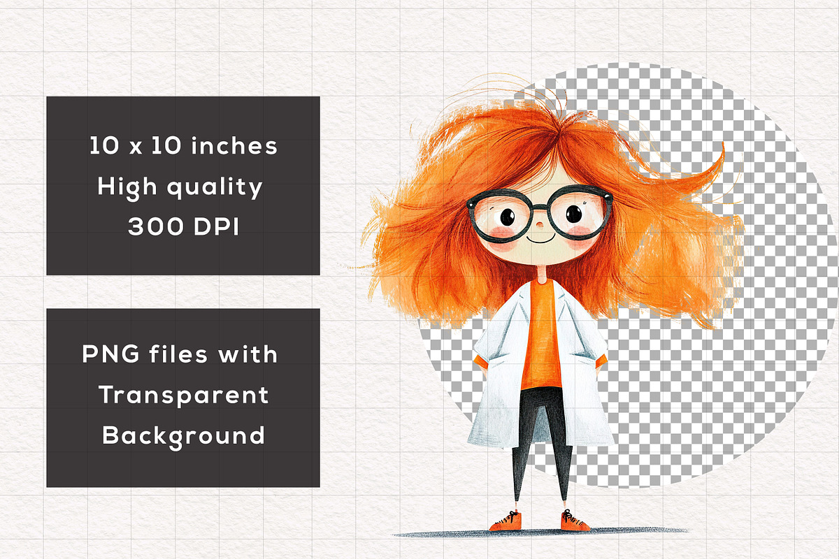 Whimsical People Clipart Bundle, a Person Illustration by PaintPixelCo (Photo 12 of 15)