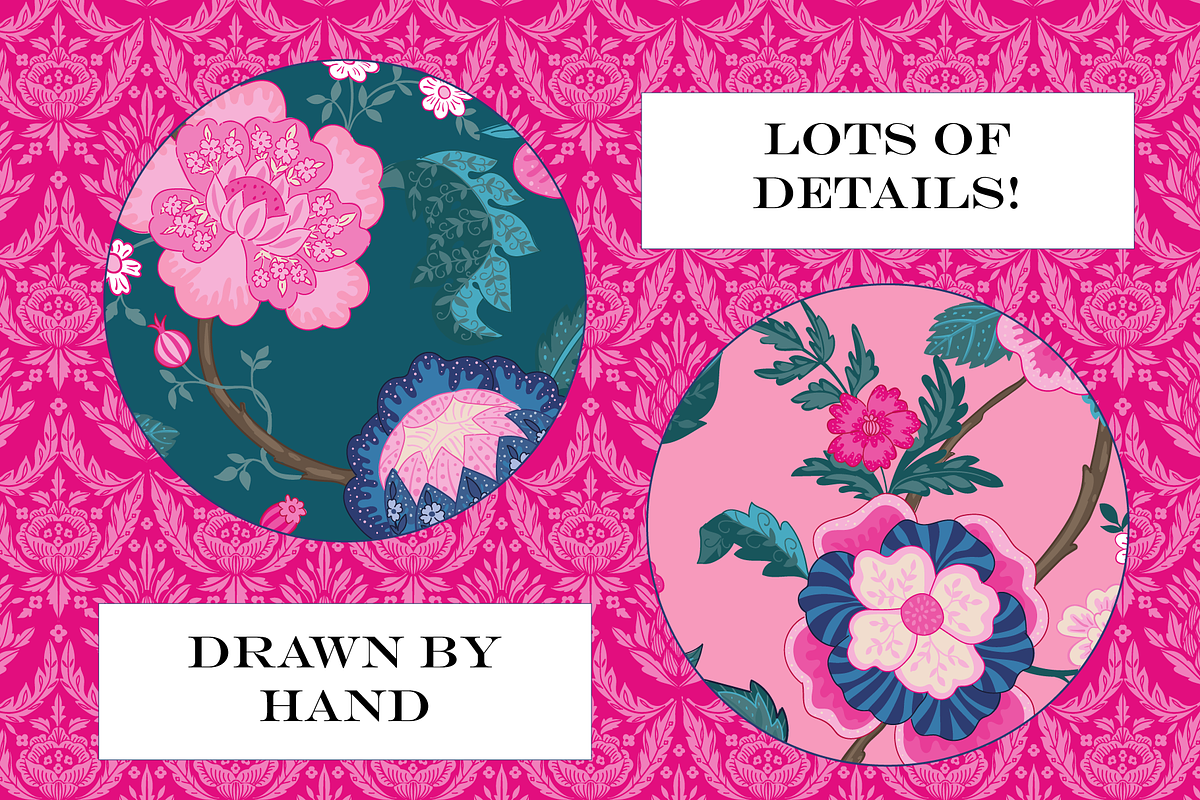 Wild Bohemian Pink Teal Patterns, a Pattern Graphic by RachelStudio (Photo 5 of 9)