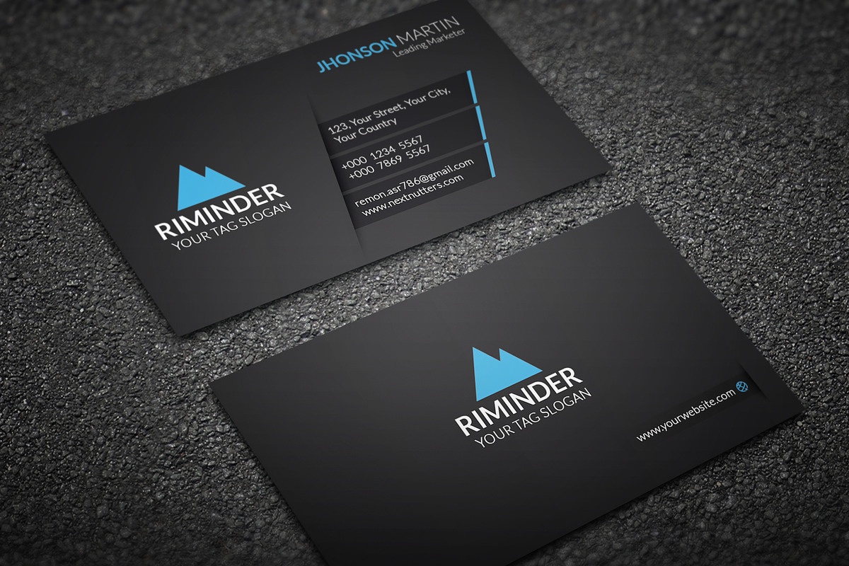 Clean Business Card, a Business Card Template by Divergent Studio (Photo 2 of 6)