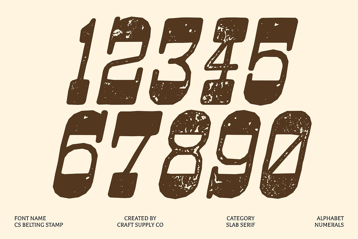 CS Belting Stamp, a Slab Serif Font by Craft Supply Co. (Photo 5 of 8)