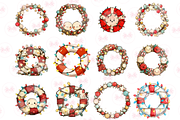 Christmas Wreath Drawing Clipart, an Illustration by Markicha Art (Thumbnail 5 of 6)