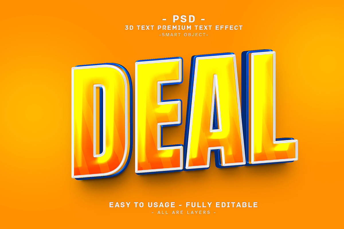 Deal 3D Editable Psd Text Effect, a Layer Style Add-On by Md Jahidul99