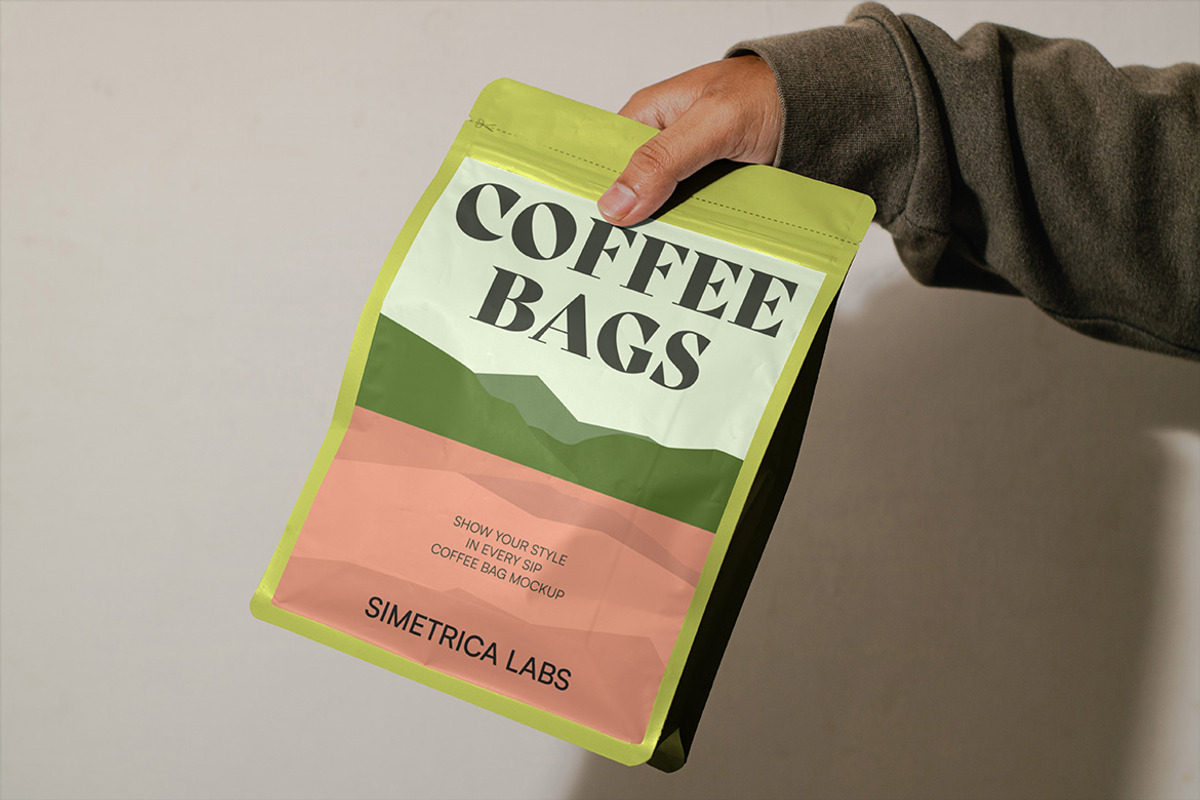 Coffee Bag Coffee Cup Mockup - VOL 4, a Product Mockup by Simetrica Labs (Photo 2 of 10)