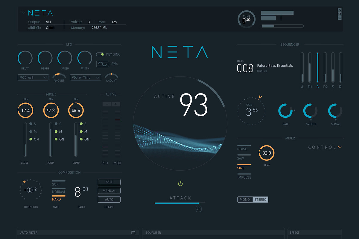 NETA: Modern virtual instrument UI, a Templates & Theme by TITO (Photo 6 of 6)