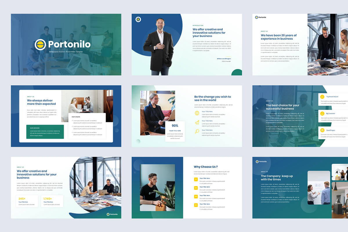 ortonilo - Multipurpose Business, a Presentation Template by Biwarastudio (Photo 2 of 5)