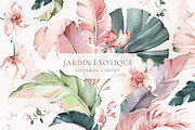 Exotic, Watercolor Tropical Patterns, a Pattern Graphic by Lisima (Thumbnail 1 of 12)
