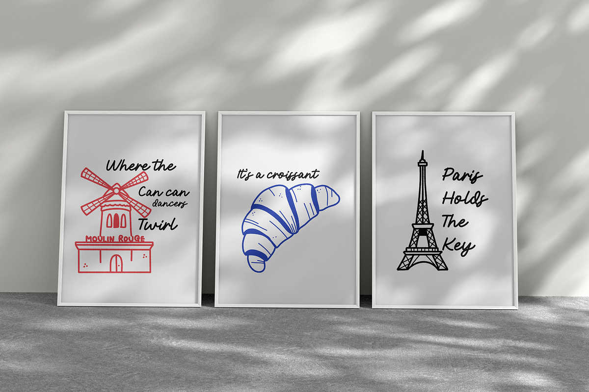 Paris Doodles Line Art, a Decorative Illustration by Blumensdiary (Photo 10 of 11)
