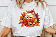Watercolor Autumn Cat Clipart, an Illustration by Rose Art (Thumbnail 5 of 9)