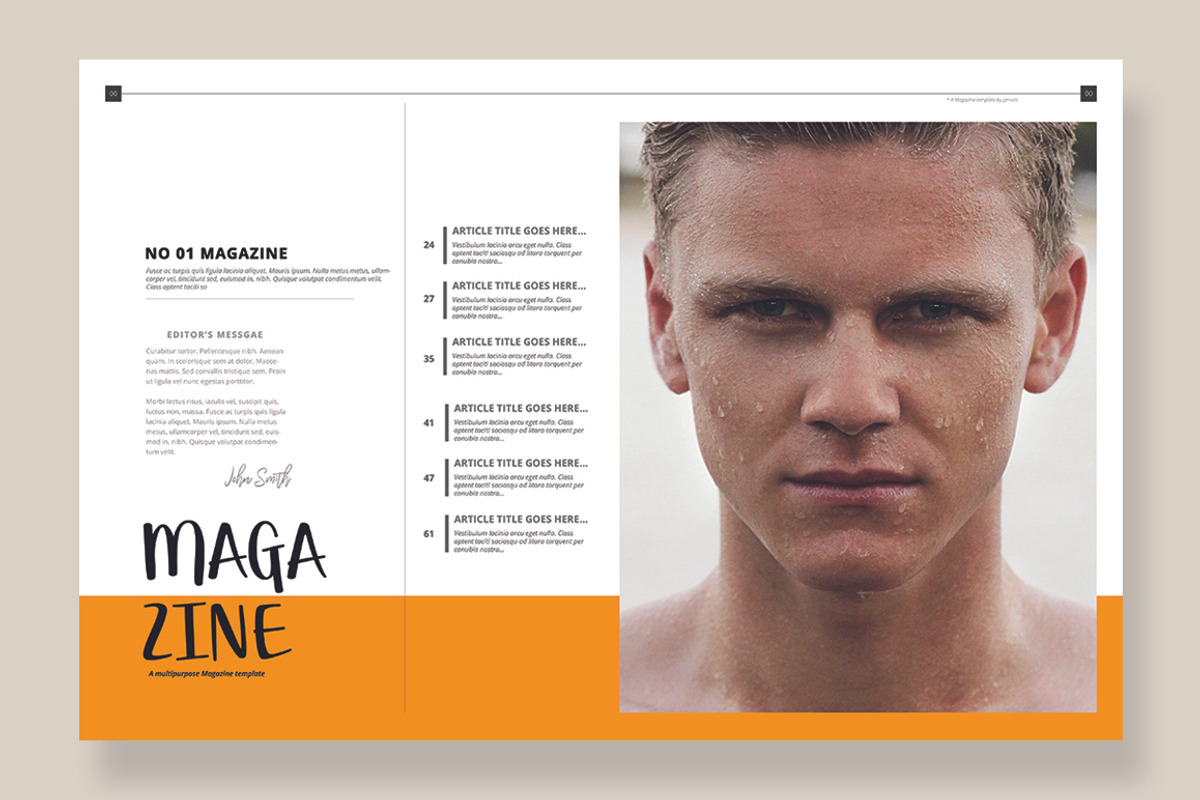 Magazine Template 06, a Magazine Template by pmvch (Photo 4 of 12)