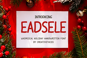 Eadsele Handmade Font, a Handwritten Font by Creativetacos