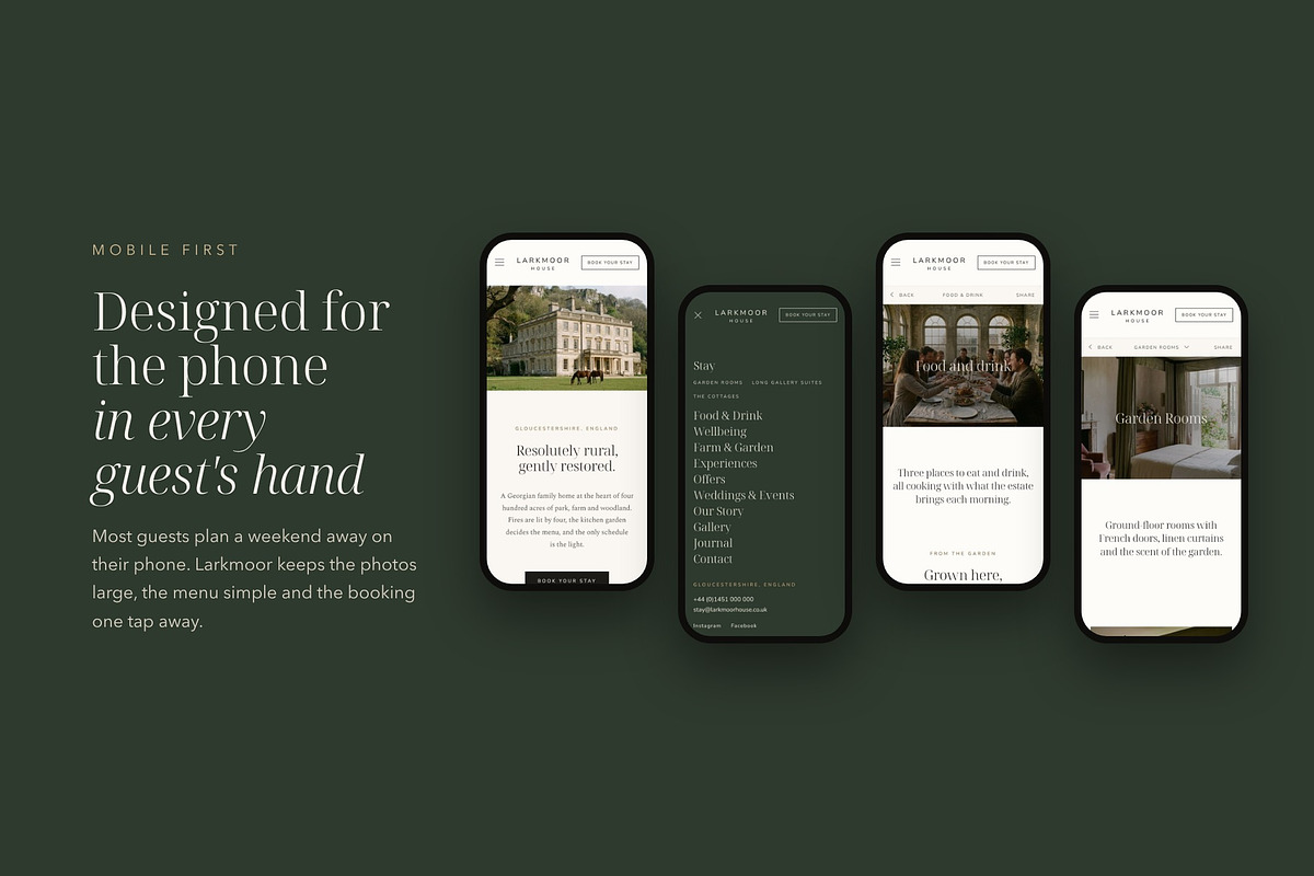 Larkmoor Luxury Hotel Theme, a WordPress Template by Tomasz Ganclerz (Photo 9 of 19)