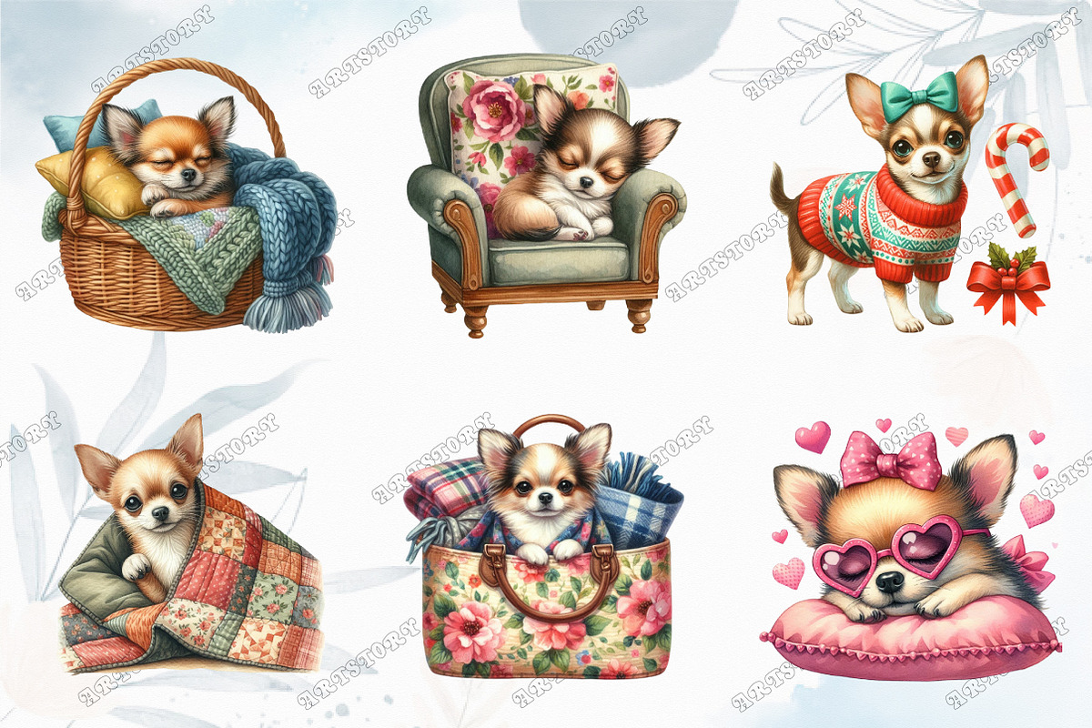 Cozy Chihuahua Dog Clipart, a Graphic by designcity5 (Photo 3 of 5)