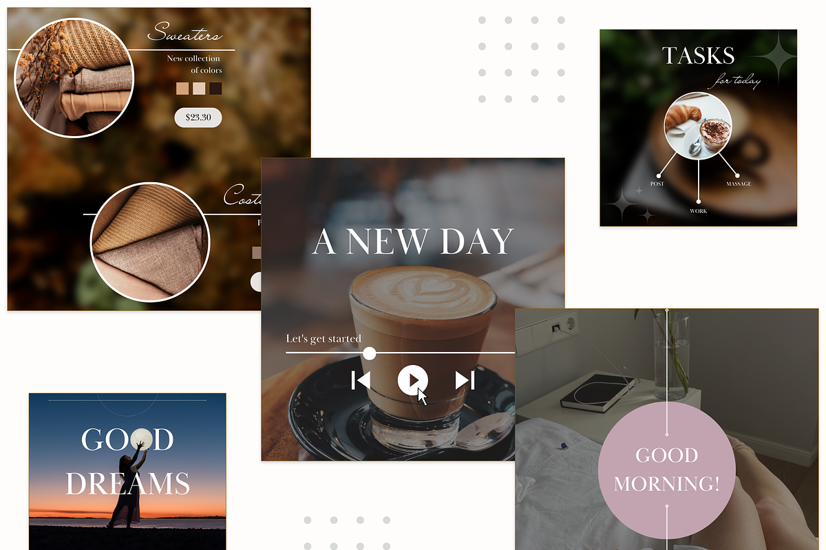 40 Template for Instagram. Autumn, a Social Media Template by uiux_Marty (Photo 7 of 9)