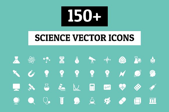150 Science Vector Icons