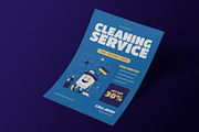 Blue Cleaning Service Flyer, a Flyer Template by Neermana (Thumbnail 2 of 4)