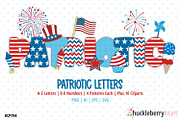 Patriotic Alphabet Letters, an Object Illustration by Huckleberry Hearts (Thumbnail 1 of 4)