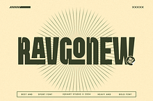 Ravgonew - Condensed Font