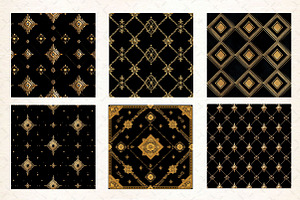 Black And Gold Diamond Digital Paper