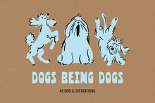 Dogs Being Dogs: 45 Illustrations by  in Illustrations