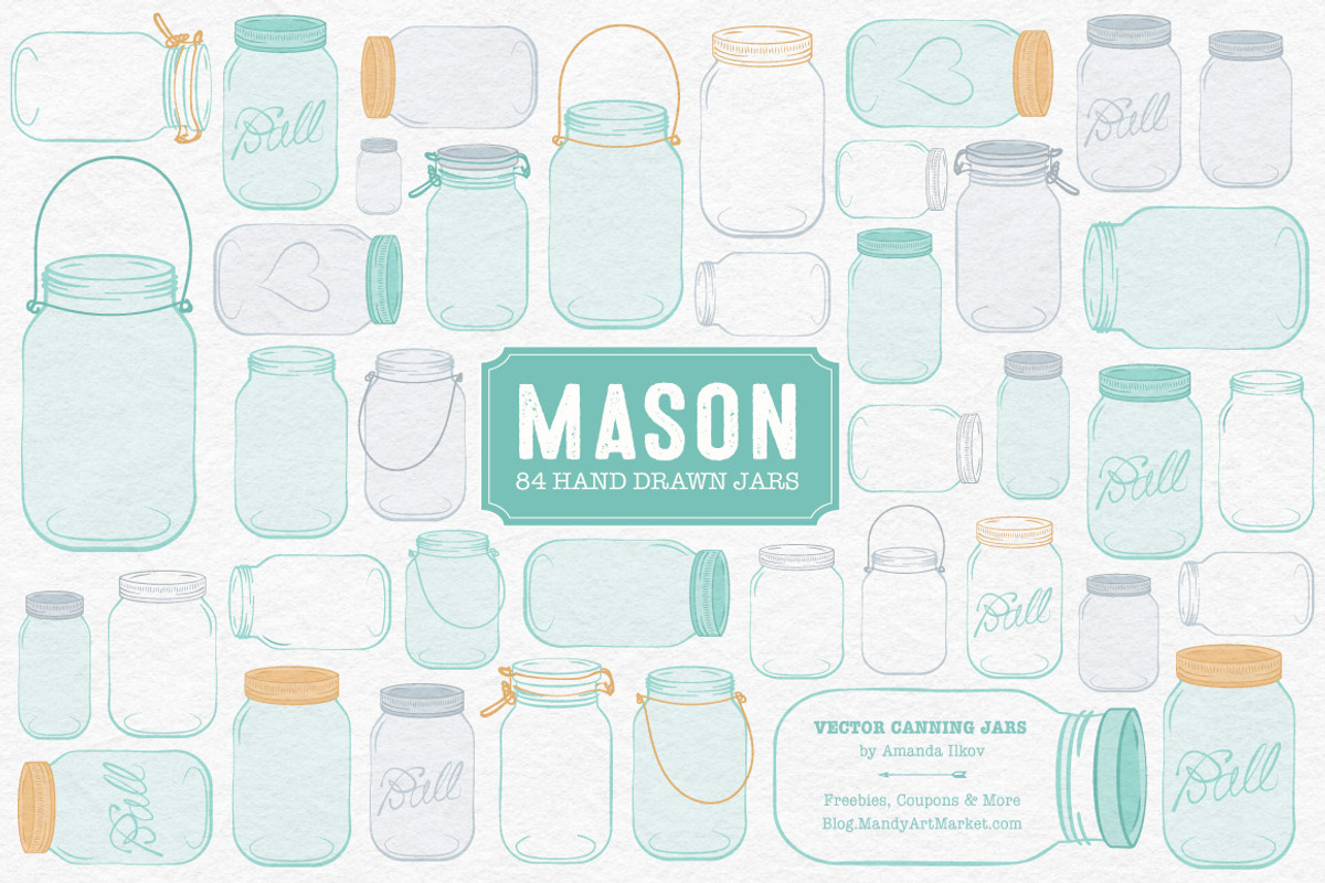 Aqua Jar Vectors & Clipart, an Illustration by Amanda Ilkov (Photo 1 of 4)