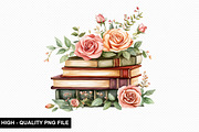 Watercolor Floral Book Clipart, an Illustration by crative8112 (Thumbnail 11 of 11)