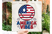 America Vibes Smiley Face 4th July, an Illustration by Designking (Thumbnail 4 of 6)