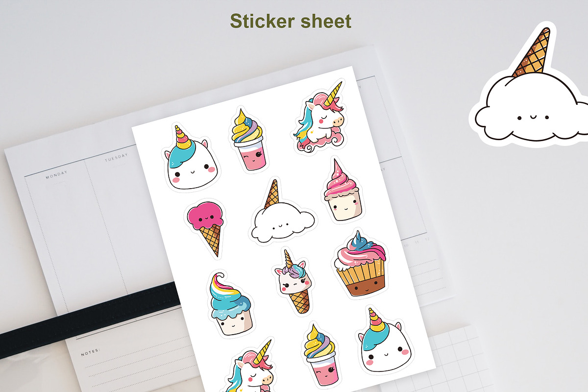 Unicorns Sticker Pack, an Object Graphic by natalisart (Photo 3 of 5)