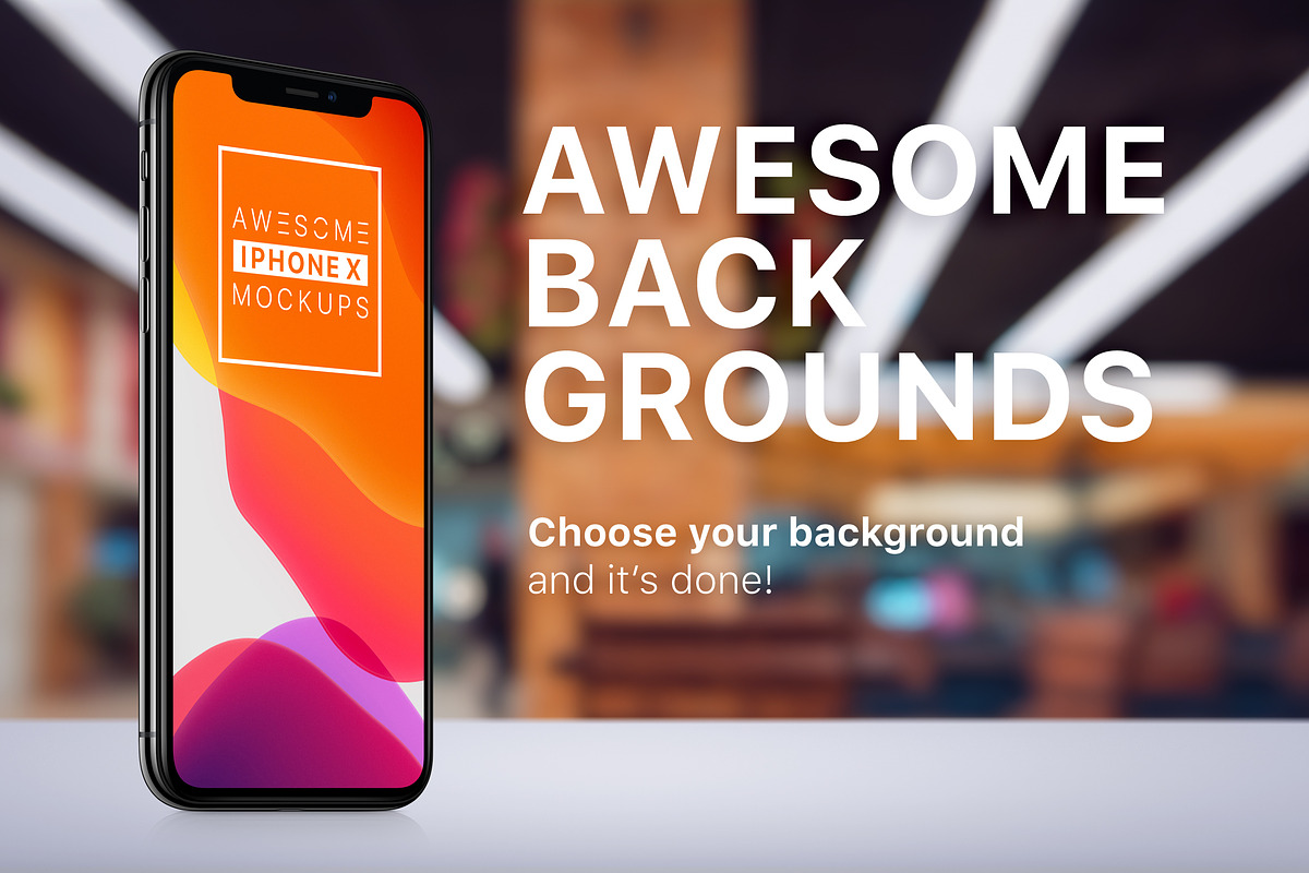 iPhone X Mockup - Slightly Rotated, an iPhone Mockup by Mockups & Illustrations (Photo 7 of 13)