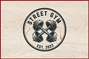 10 Vintage Gym Fitness Logo Badge, a Healthcare Illustration by Artivon (Thumbnail 3 of 11)