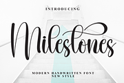 Milestones | Script Font, a Handwritten Font by Scratchones (Thumbnail 1 of 9)