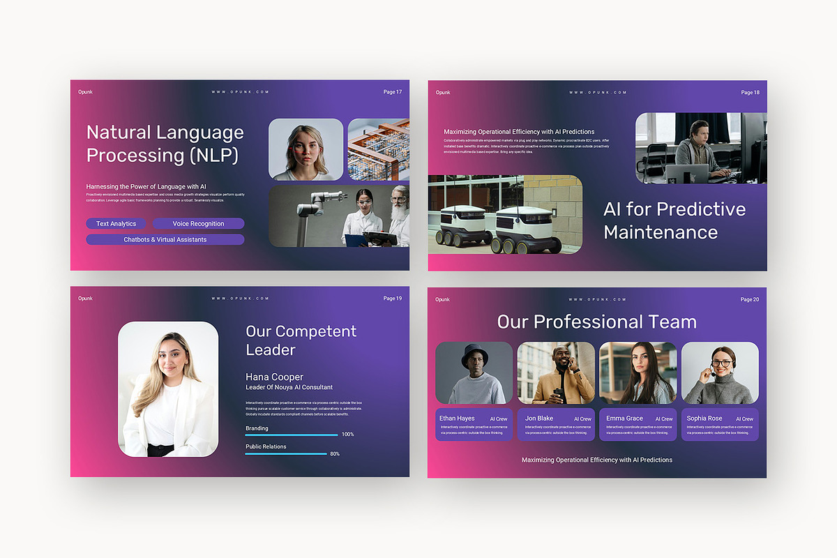 Opunk : AI Consultant Google Slides, a Presentation Template by Punkl Camp (Photo 6 of 16)