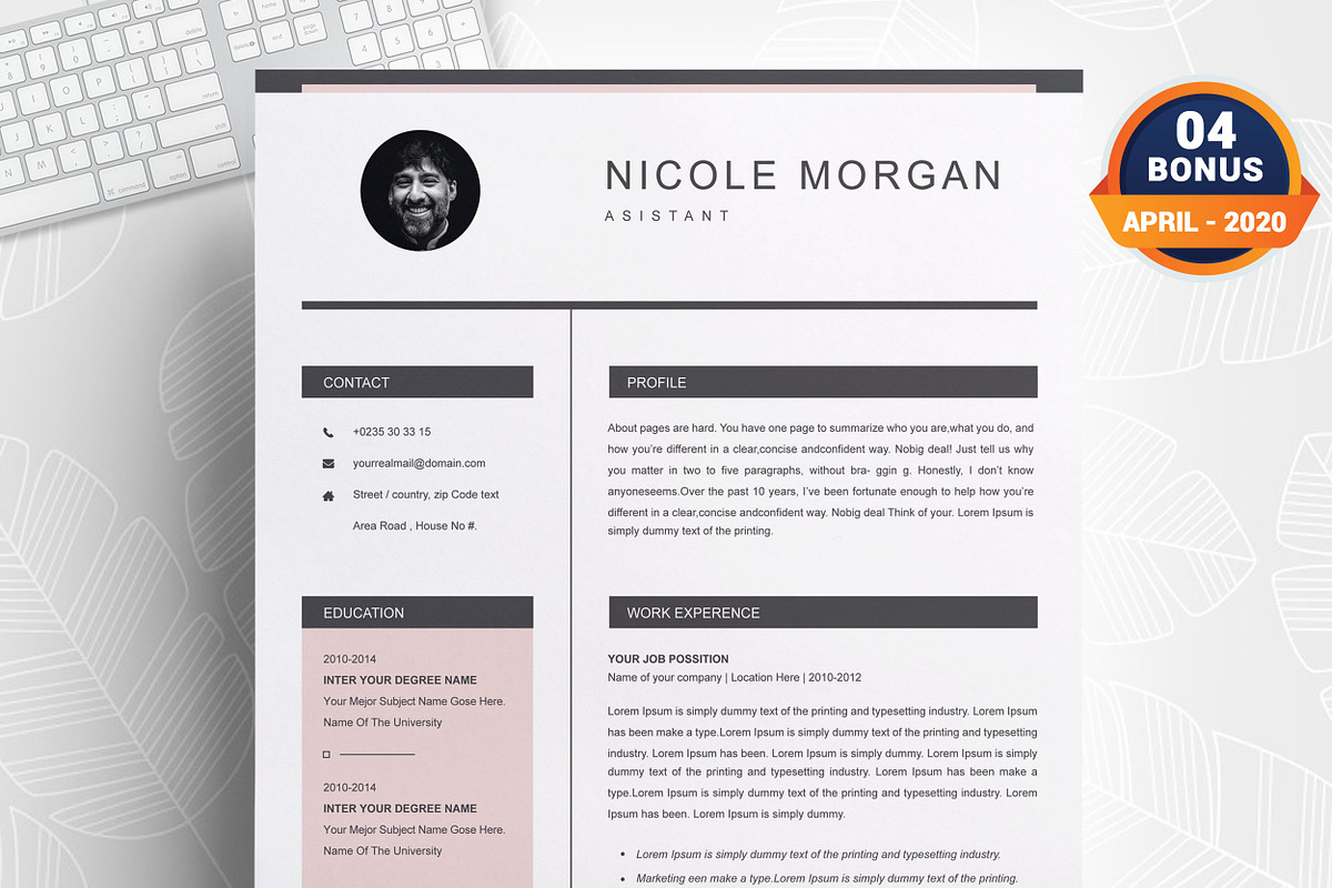 Resume/CV Bundle | 200+ for $29, a Resume Template by ResumeInventor (Photo 110 of 207)