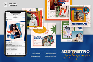 Misretro Social Media Template, a Social Media Template by Annora Studio
