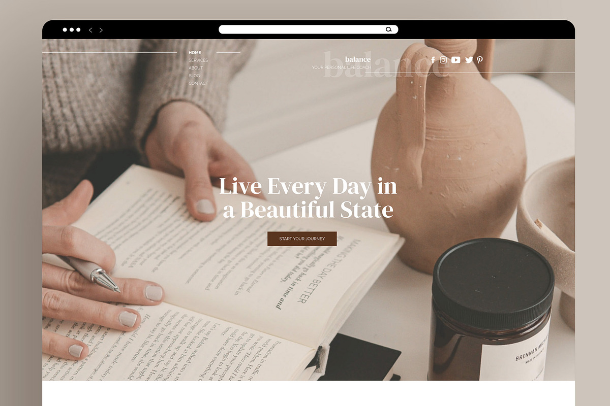 Life Coach Showit Website Template, a Websites & App Template by Blush Cactus (Photo 1 of 7)