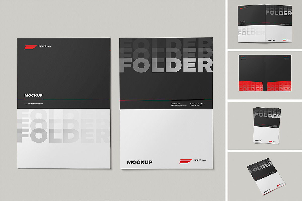 Folder Mockup, a Product Mockup by PixelVoyager (Photo 1 of 7)