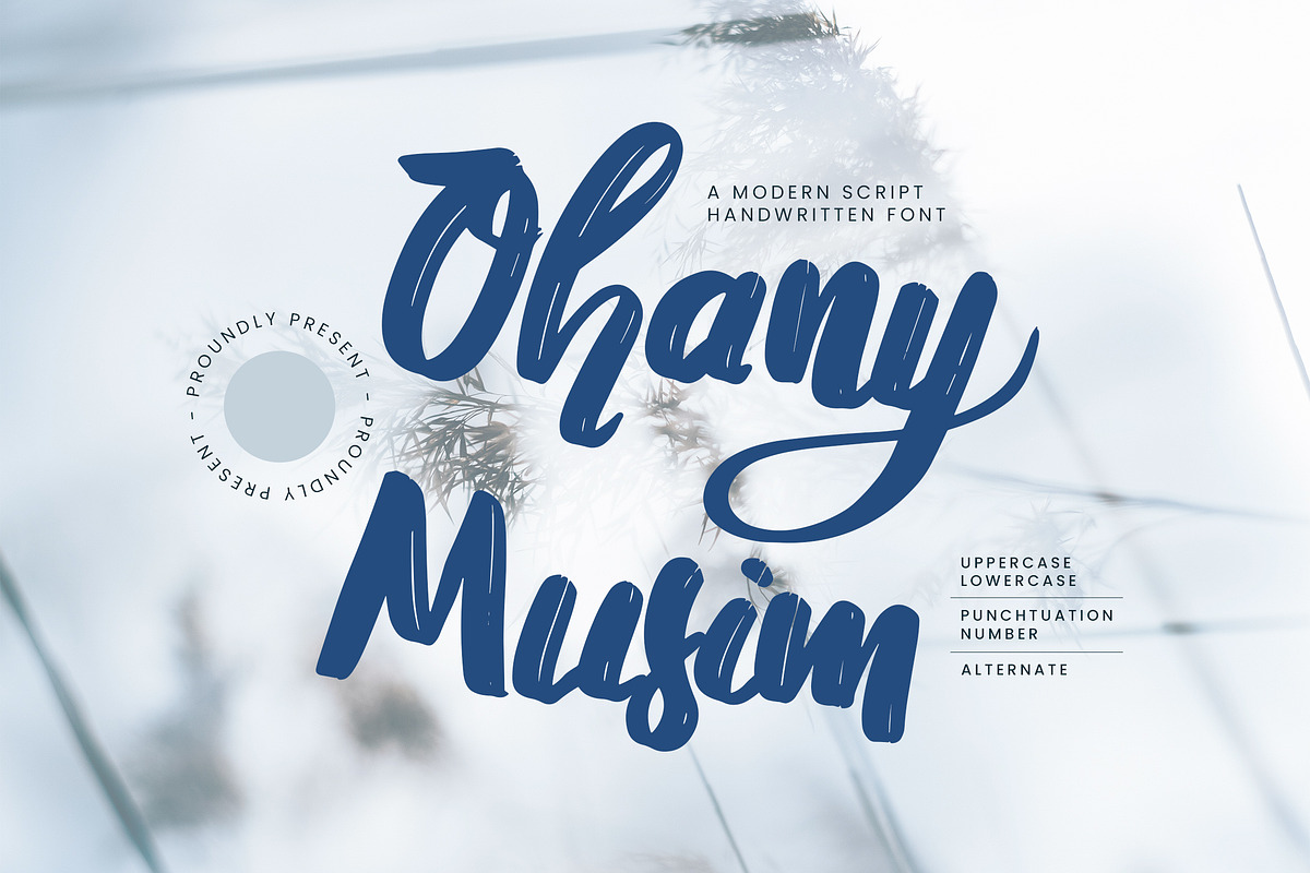 Ohany Musim - Brush Script, a Handwritten Font by Samtiv Studio (Photo 1 of 7)