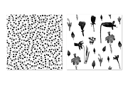INK DREAMS: BLACK & WHITE PATTERNS, a Pattern Graphic by HANNA V (Thumbnail 2 of 9)