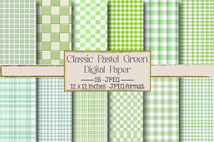 Classic Pastel Green Patterns, an Illustration by DreamPrint404