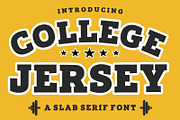 College Jersey, a Slab Serif Font by Fourteen Letter (Thumbnail 1 of 5)