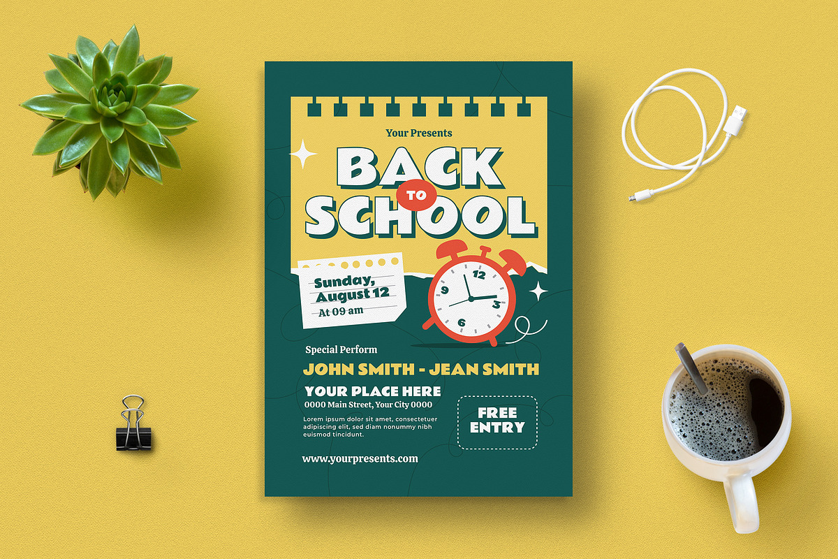 Back To School Flyer, a Flyer Template by lilyshop