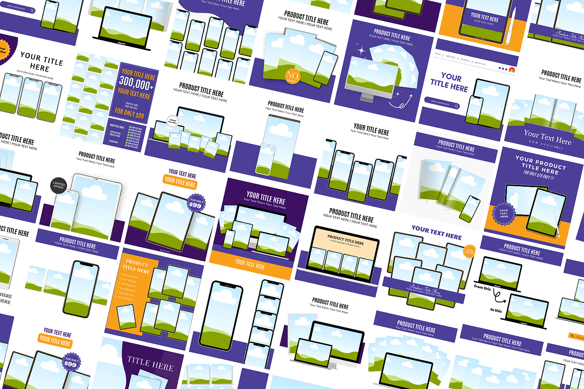 Digital Products Mockup Templates, an Advertising Mockup by Canvagator (Photo 2 of 3)