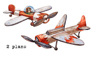 Aviators - Watercolor Clipart Set, a Texture Illustration by Mashamashastu (Thumbnail 4 of 13)