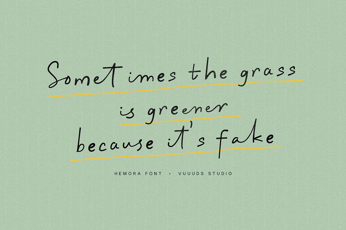 Hemora Font, a Handwritten Font by vuuuds (Photo 8 of 11)