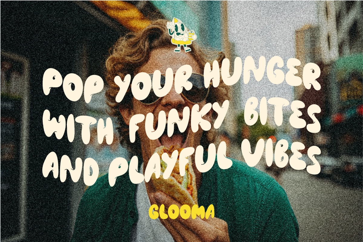 Glooma Display Bubble Font, a Font by PutraCetol Studio (Photo 3 of 5)